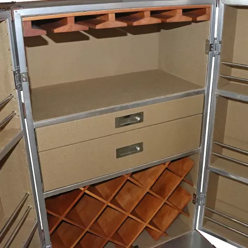 Payaa Wijnkast Maysville 63x52x130cm zilver (115084)