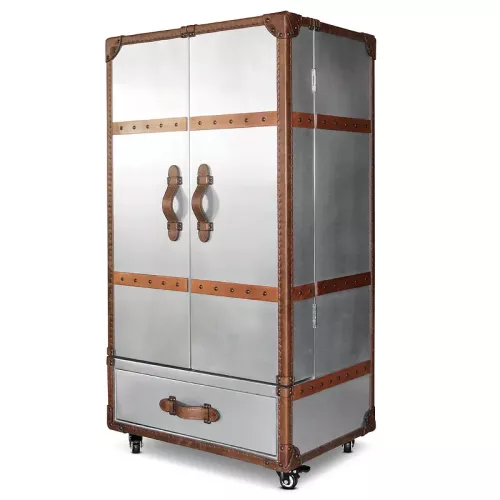Payaa Wijnkast Maysville 63x52x130cm zilver (115084)
