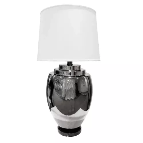 Payaa Tafellamp 28x28x50cm witte kap zilver (115927)