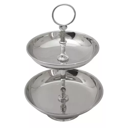 Payaa Fruitstandaard 35x15,5x13,5cm 2-tier zilver (110019)
