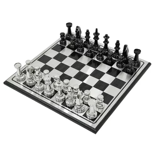 Payaa  Schaakbord 61x61cm zilver en zwart (104948)