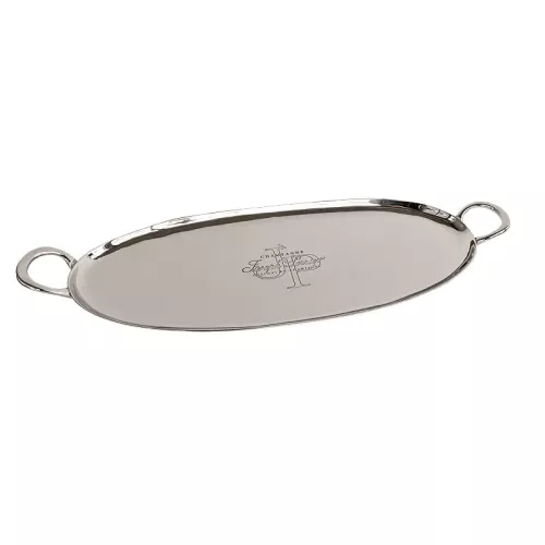Payaa Dienblad 62x22x6cm Ovaal Met Handvat Zilver (107787)