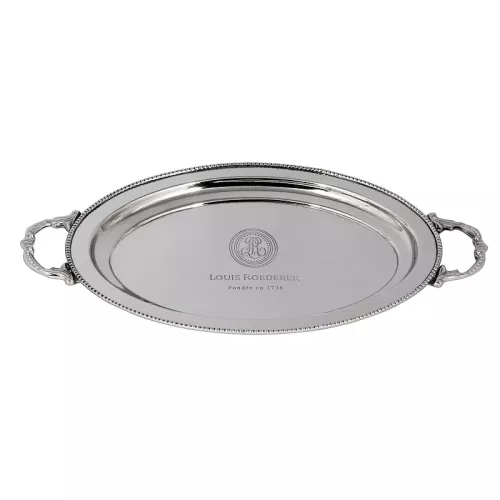 Payaa Dienblad 43x28x2cm Ovaal zilverkleurig (110378)