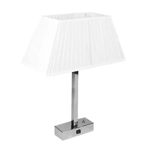 Payaa Tafellamp Scarlet 20x8x45cm zilver met witte kap (112484)