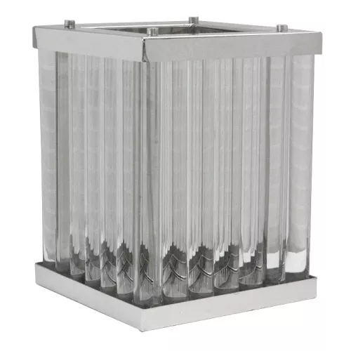 Payaa Windlicht Licht 25x25x32cm Art Deco Klein Vierkant van zijde en glas (107889)
