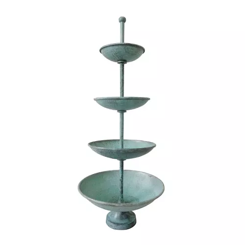 Etagere 4 laags 39x39x93cm (Schaal 39,31,25 & 20cm) turkoois