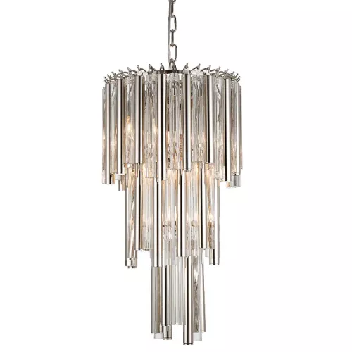 Payaa Plafondlamp kroonluchter 35x35x68cm zilverglas (111725)