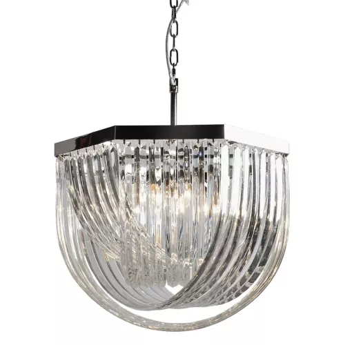 Payaa Plafondlamp 61x61x43cm luxe glas en zilver (109877)