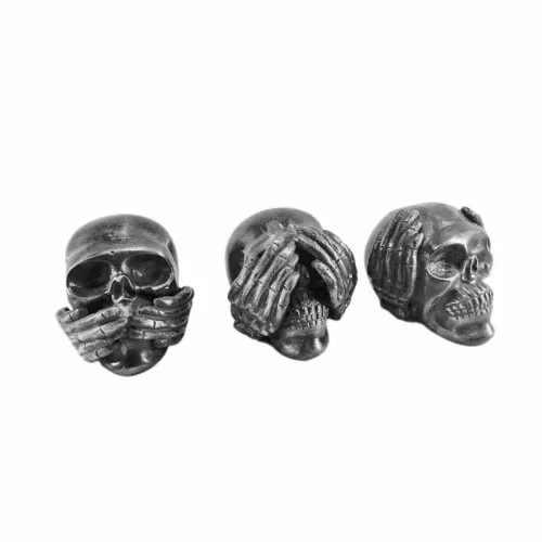 Payaa Skul Head Sculpture 17x11x11cm (Set Of 3 Pcs) (110162)