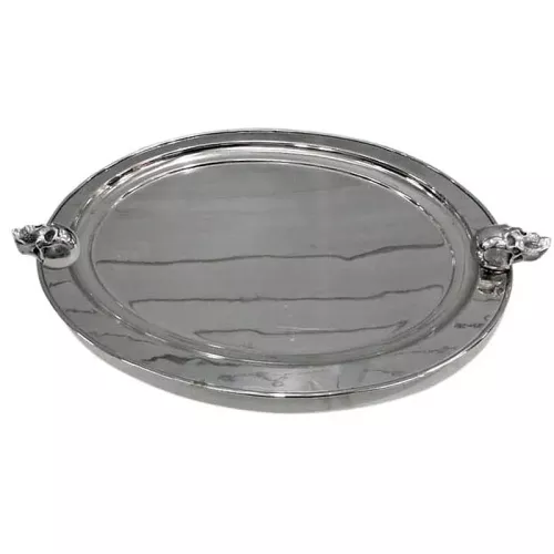 Payaa Dienblad 62x43x8cm Ovaal Met schedel Handgrepen rond (110196)