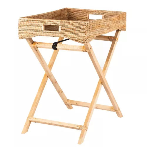 Payaa Butler dienblad met gevouwen houten poten 60x40x75cm (115173)