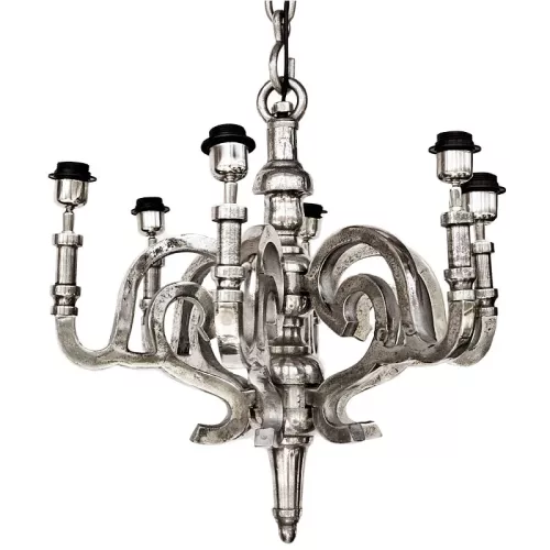 Payaa Plafondlamp 61x61x60cm (6 Lichten) kroonluchter ruw metaal (101571)