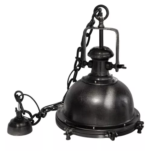 Plafondlamp 45x40x54cm zwart ruw metaal vintage