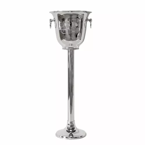 Payaa Wijnkoeler Op Stand 24x24x68cm zilver met handvat (104322)