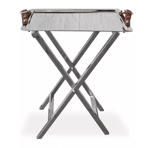 Payaa Dienblad Op Stand 46x37x60cm Met Leren Handvatten (101668)