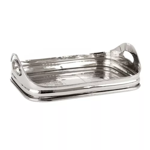Payaa Dienblad 38x26x12cm Met Ets 2 wapenschilden zilver (113895)