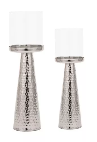Payaa Windlicht op voet zilver (201262)