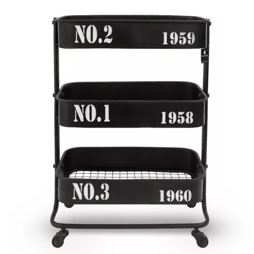 Payaa Bar Trolley Perry 67x35x94cm (3 planken) vintage (115467)