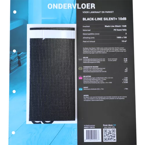 Ondervloer voor laminaat en parket 10dB